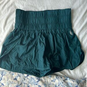 Green free people shorts